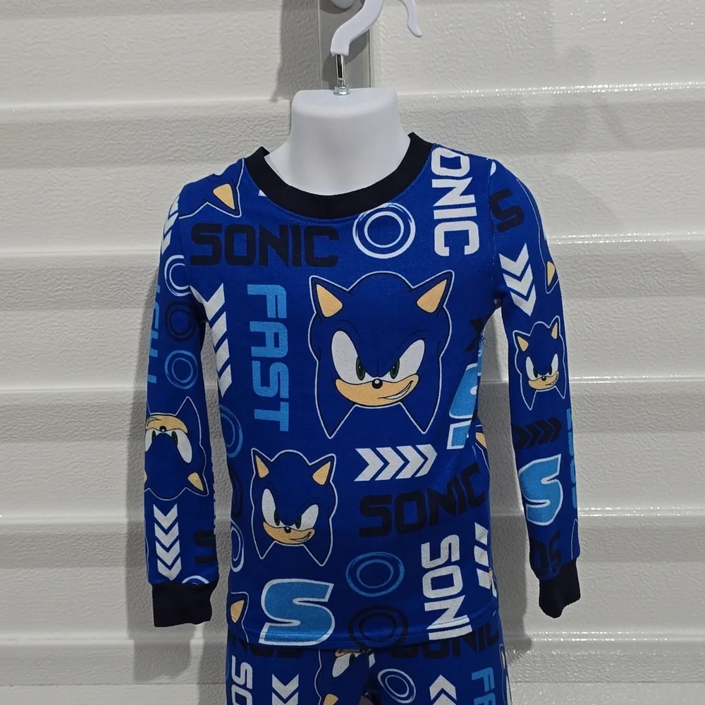 Sonic the Hedgehog Blue Pajama Set‎ Size 6